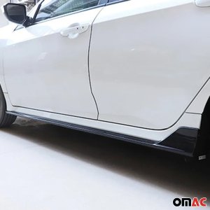Honda Civic Side Skirts - Omac - Black - '16-'21